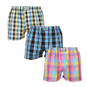 3PACK Boxershorts för herrar Styx klassisk elastisk flerfärgad (3A102228)