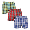 3PACK Boxershorts för herrar Styx klassisk elastisk flerfärgad (3A102124)