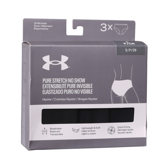 3PACK damtrosor Under Armour svart (1383895 001)