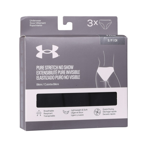 3PACK damtrosor Under Armour svart (1383897 001)