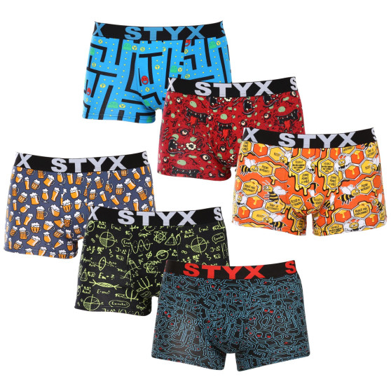 6PACK Boxershorts för herrar Styx art sports gummi multicolour (6G12697124/2)