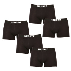 5PACK Boxershorts för herrar Nedeto svart (5NDTB001-brand)