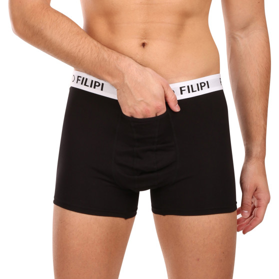 2PACK Pietro Filipi Boxershorts bollhållare för herrar svart (2BCL003)