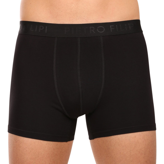 3PACK Boxershorts för herrar Pietro Filipi svart (3BCL001)