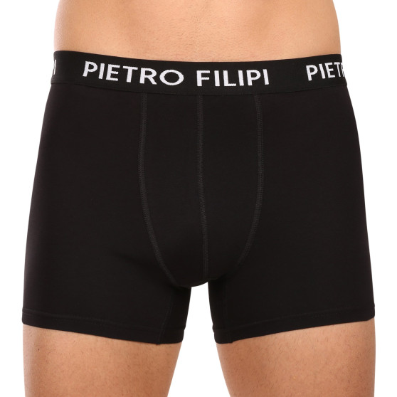 3PACK Boxershorts för herrar Pietro Filipi svart (3BCL002)