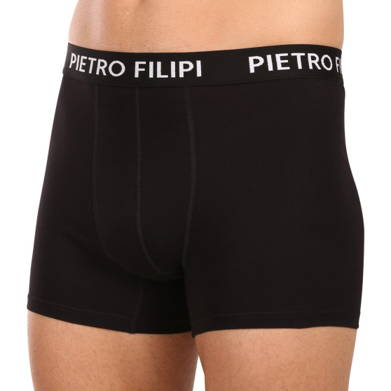 3PACK Boxershorts för herrar Pietro Filipi svart (3BCL002)