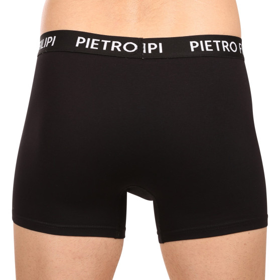 3PACK Boxershorts för herrar Pietro Filipi svart (3BCL002)