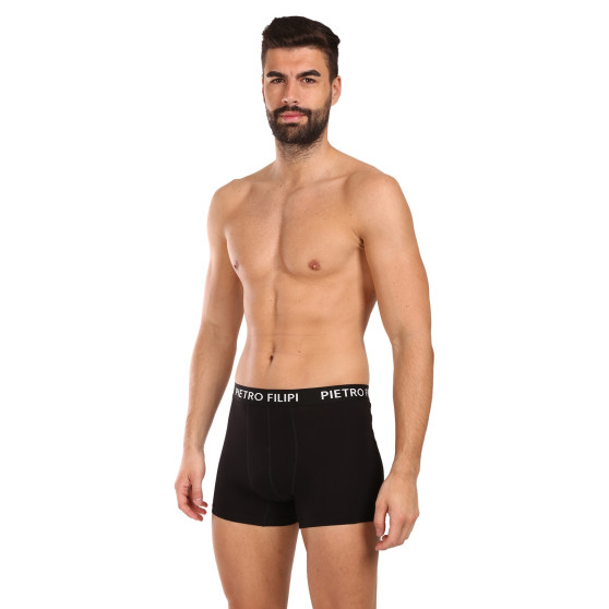 3PACK Boxershorts för herrar Pietro Filipi svart (3BCL002)