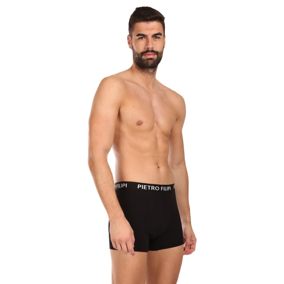 3PACK Boxershorts för herrar Pietro Filipi svart (3BCL002)