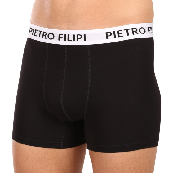 3PACK Boxershorts för herrar Pietro Filipi svart (3BCL003)