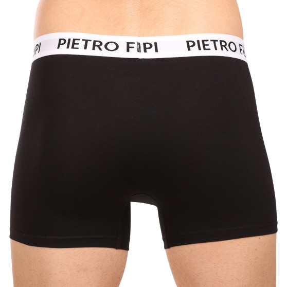 3PACK Boxershorts för herrar Pietro Filipi svart (3BCL003)