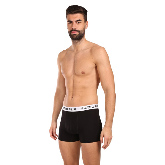 3PACK Boxershorts för herrar Pietro Filipi svart (3BCL003)