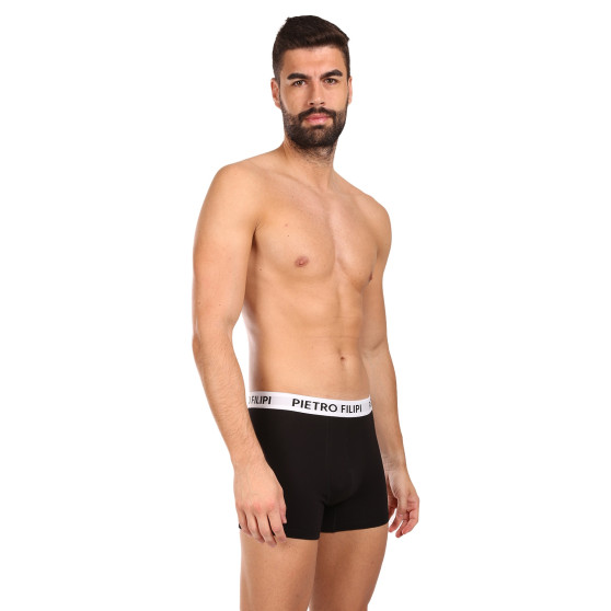 3PACK Boxershorts för herrar Pietro Filipi svart (3BCL003)