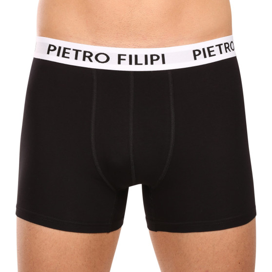 3PACK Boxershorts för herrar Pietro Filipi svart (3BCL003)