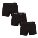 3PACK Boxershorts för herrar Pietro Filipi svart (3BCL005)