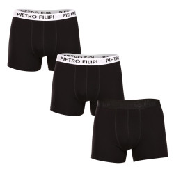 3PACK Boxershorts för herrar Pietro Filipi svart (3BCL007)