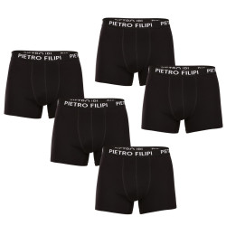 5PACK Boxershorts för herrar Pietro Filipi svart (5BCL002)