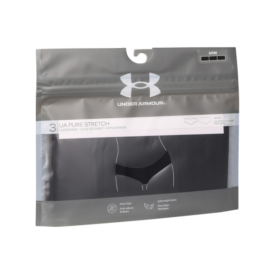 3PACK damtrosor Under Armour svart (1325616 001)