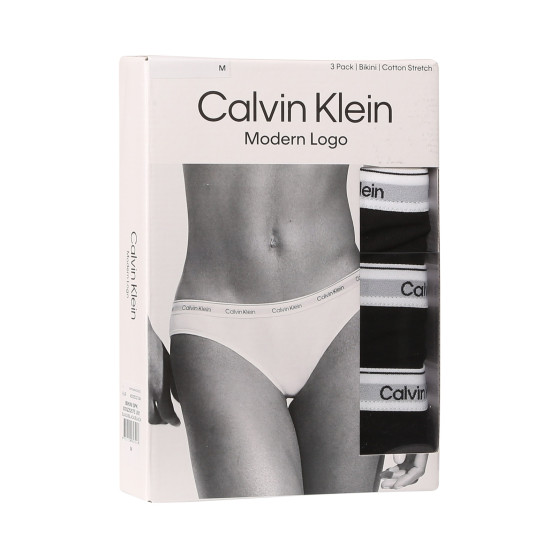 3PACK damtrosor Calvin Klein svart (QD5207E-UB1)