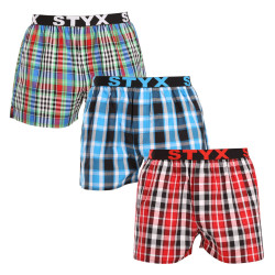 3PACK Boxershorts för herrar Styx sport elastisk flerfärgad (3B103436)