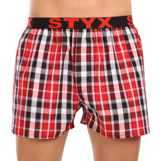 3PACK Boxershorts för herrar Styx sport elastisk flerfärgad (3B103436)