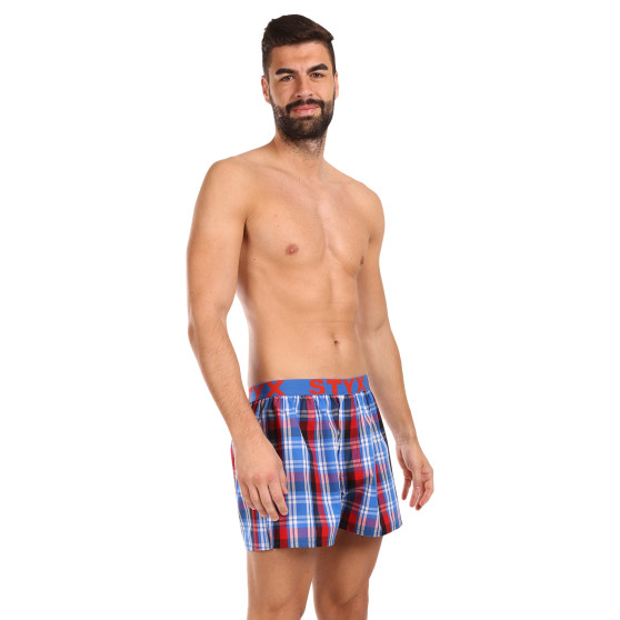 3PACK Boxershorts för herrar Styx sport elastisk flerfärgad (3B103739)