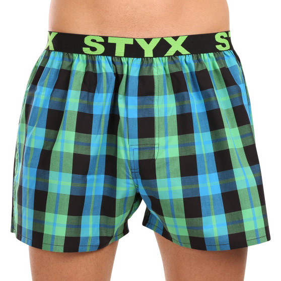 3PACK Boxershorts för herrar Styx sport elastisk flerfärgad (3B103739)