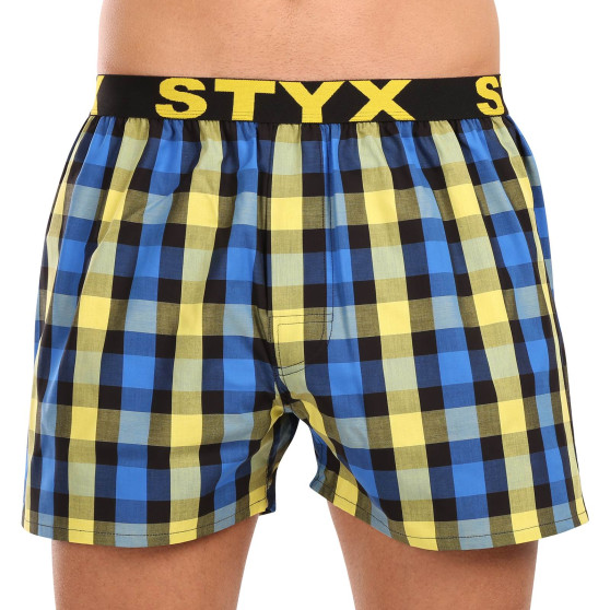 3PACK Boxershorts för herrar Styx sport elastisk flerfärgad (3B103739)