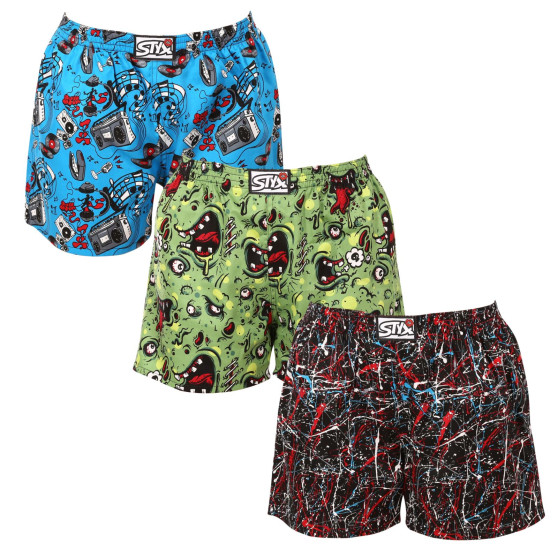 3PACK Styx Sovshorts för kvinnor flerfärgad (3DTD14183)