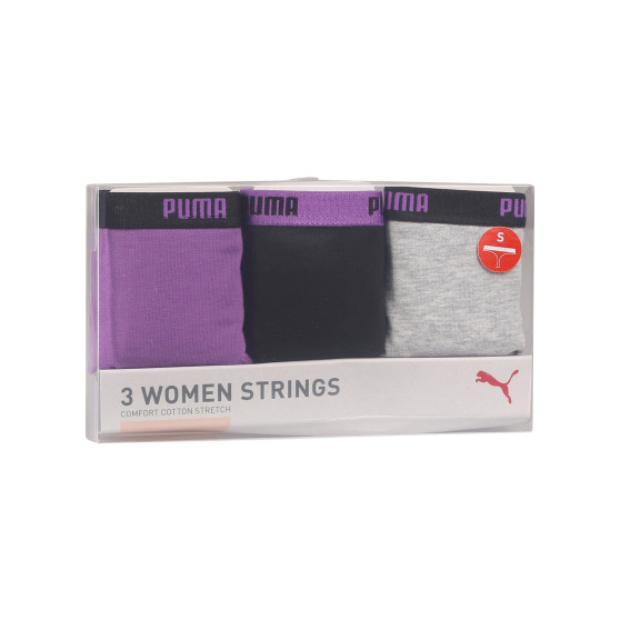 3PACK Stringtrosor för kvinnor Puma multicolour (503008001 004)