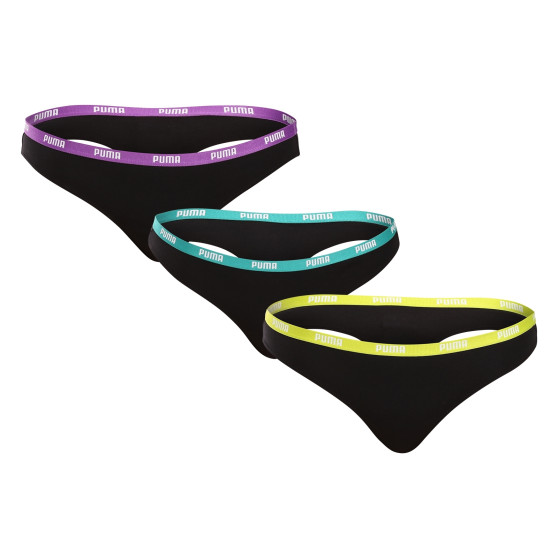 3PACK Stringtrosor för damer Puma svart (503008001 005)