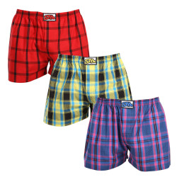 3PACK Boxershorts för herrar Styx klassisk elastisk flerfärgad (3A103123)