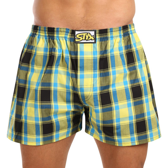 3PACK Boxershorts för herrar Styx klassisk elastisk flerfärgad (3A103123)