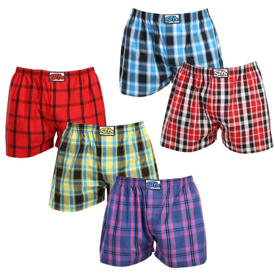 5PACK Boxershorts för herrar Styx klassisk elastisk flerfärgad (5A103135)