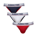 3PACK Herrstrumpor Addicted flerfärgad (AD1010P-3COL)