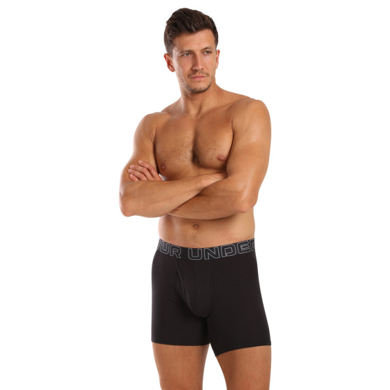 3PACK Boxershorts för herrar Under Armour svart (1383889 001)