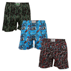 3PACK Sov boxershorts för herrar Styx flerfärgad (3DTP11283)