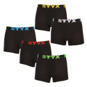 5PACK Boxershorts för herrar Styx sport elastisk svart (5G9601)