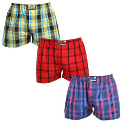 3PACK Boxershorts för herrar Styx klassiskt gummi överdimensionerat flerfärgad (3E103133)