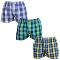 3PACK Boxershorts för herrar Styx klassiskt gummi överdimensionerat flerfärgad (3E103840)