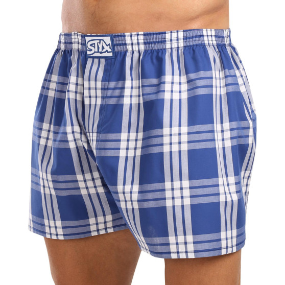 3PACK Boxershorts för herrar Styx klassiskt gummi överdimensionerat flerfärgad (3E103840)