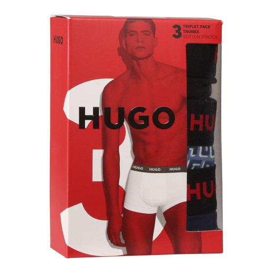 3PACK Boxershorts för herrar HUGO multicolour (50517894 975)