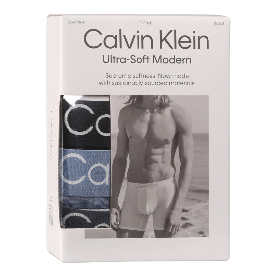 3PACK Boxershorts för herrar Calvin Klein multicolour (NB3188A-PU5)