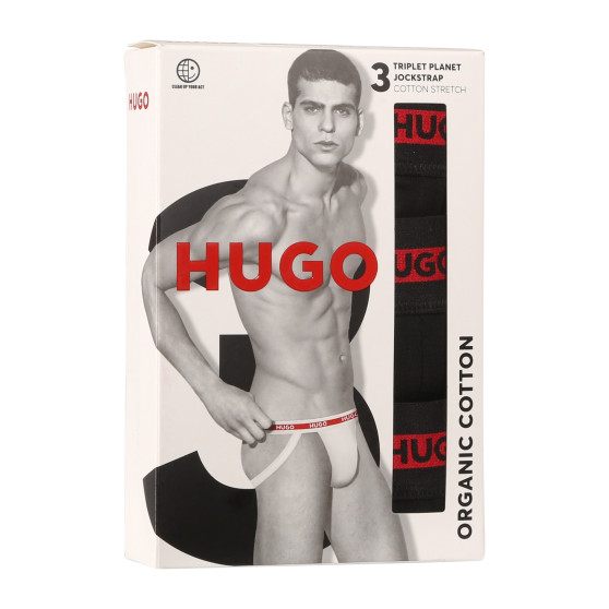 3PACK Jockar för herrar HUGO svart (50517882 001)