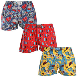 3PACK Boxershorts för herrar Styx art klassiskt gummi överdimensionerat flerfärgad (3E15846)