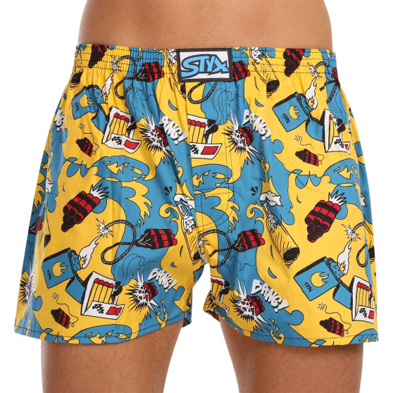 3PACK Boxershorts för herrar Styx art klassiskt gummi överdimensionerat flerfärgad (3E15690)