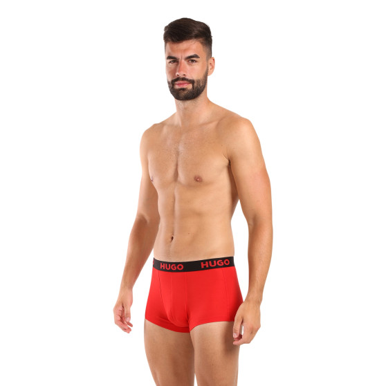 3PACK Boxershorts för herrar HUGO multicolour (50496723 003)