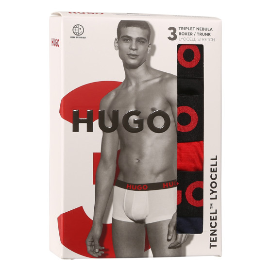 3PACK Boxershorts för herrar HUGO multicolour (50496723 982)