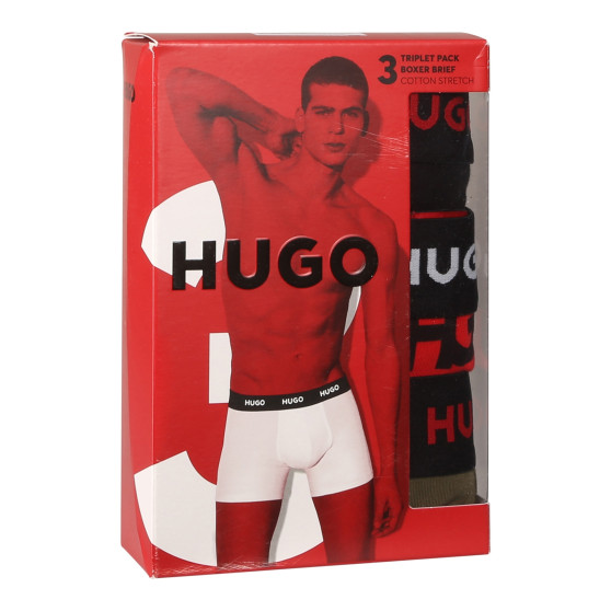 3PACK Boxershorts för herrar HUGO multicolour (50510192 321)