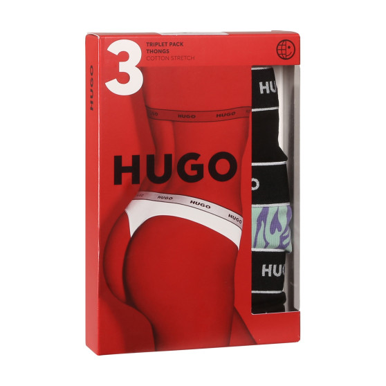 3PACK Stringtrosor för kvinnor HUGO multicolour (50480150 981)